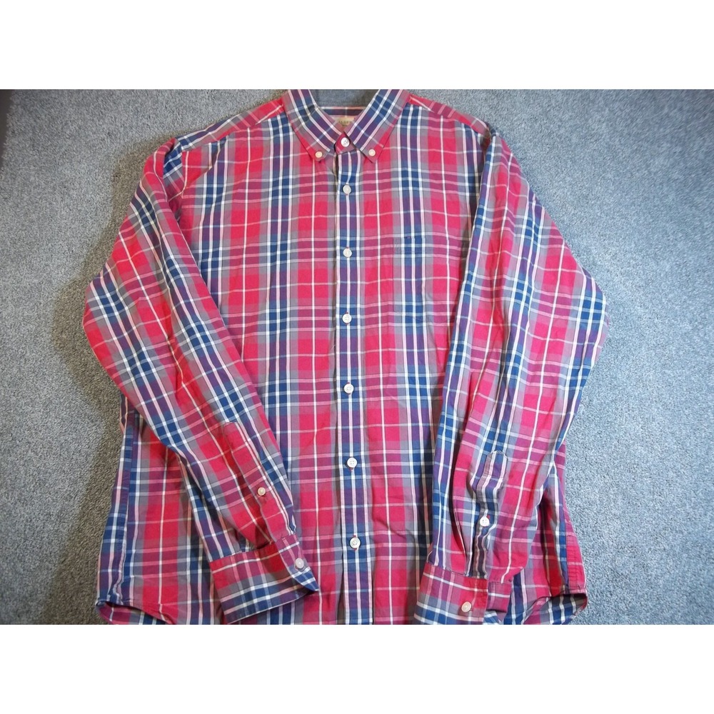 J Crew Mens Shirt Multicolor L Plaid Button Up Long Sleeve Collared